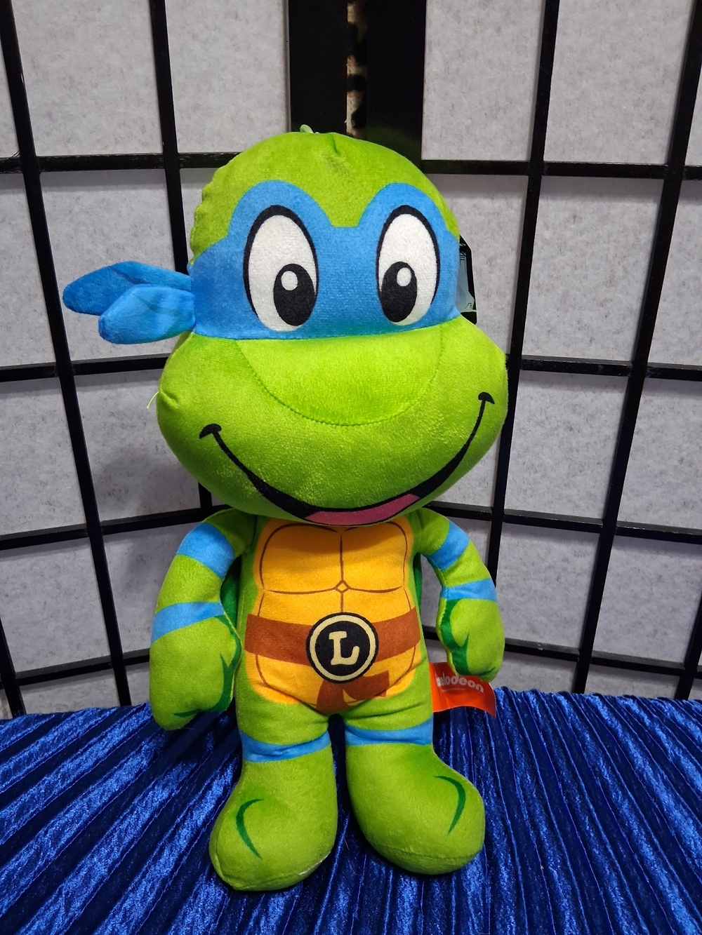 Nickelodeon Leonardo Plush Turtle in Bright Green, Blue & Yellow